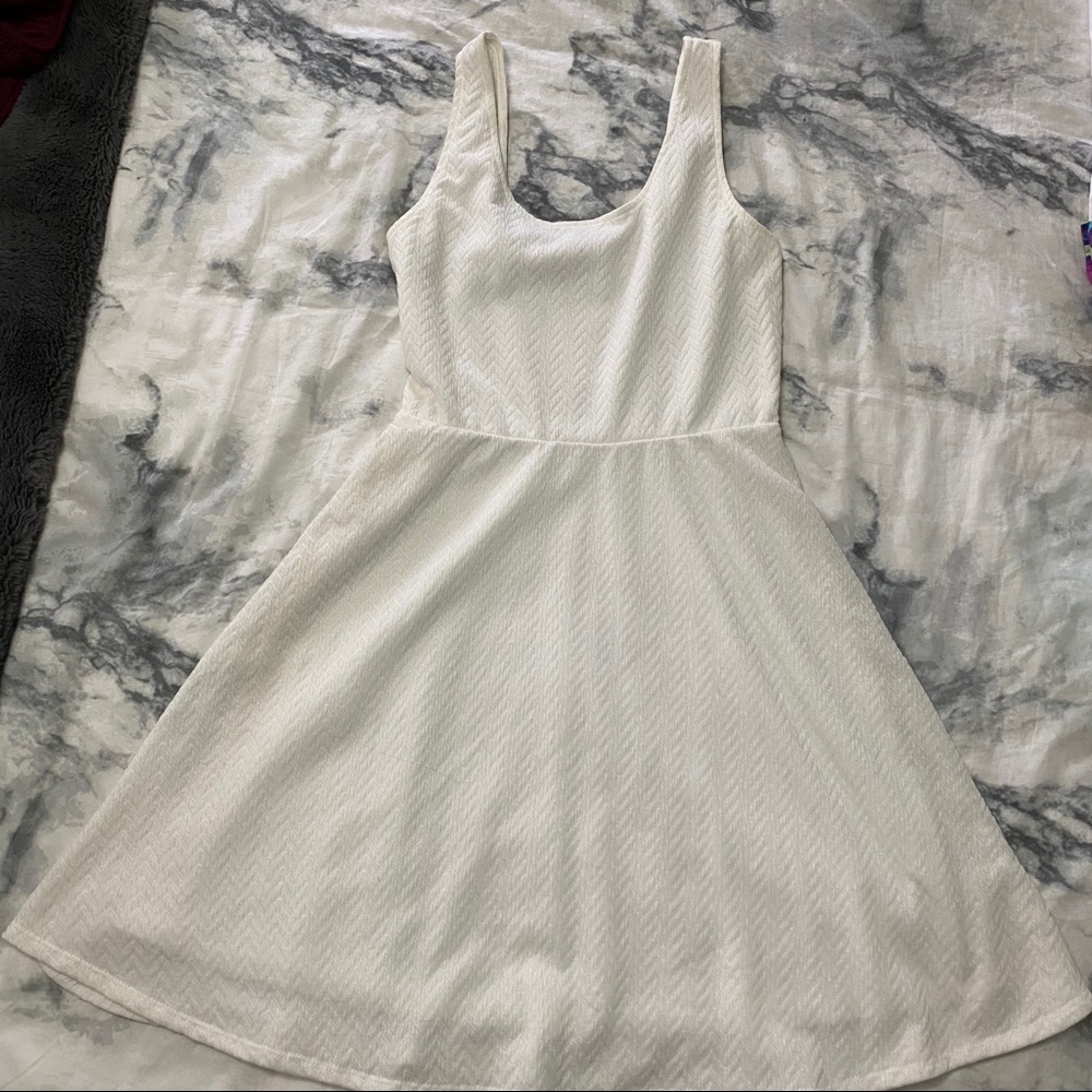 White Knit Skater Dress